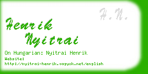 henrik nyitrai business card